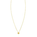 14K yellow gold puffed mini clover pendant necklace