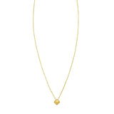 14K yellow gold puffed mini clover pendant necklace thumbnail 1