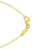14K Yellow Gold Puffed Mini Clover Pendant Necklace thumbnail 4