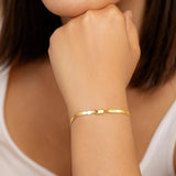 14k Yellow Gold Super Flex Herringbone Bracelet (1.50 mm) thumbnail 5