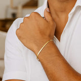 14k Yellow Gold Super Flex Herringbone Bracelet (1.50 mm) thumbnail 6