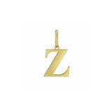 14K Yellow Gold Initial Z Charm Pendant thumbnail 1