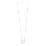 Sterling Silver Rhodium Plated Puffy Heart Necklace thumbnail 2