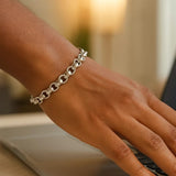 Sterling Silver Rolo Link Bracelet thumbnail 6