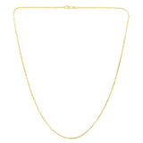 14k Yellow Gold French Cable Chain (1.3 mm) thumbnail 3