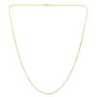 14k Yellow Gold French Cable Chain (1.3 mm)