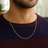 14k Yellow Gold French Cable Chain (1.3 mm) thumbnail 6