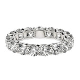 Round Cut Lab Grown Diamond Eternity Ring in 14k White Gold (3 cttw FG/VS2) thumbnail 2