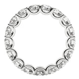 Round Cut Lab Grown Diamond Eternity Ring in 14k White Gold (3 cttw FG/VS2) thumbnail 3