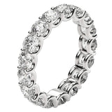 Round Cut Lab Grown Diamond Eternity Ring in 14k White Gold (3 cttw FG/VS2) thumbnail 4