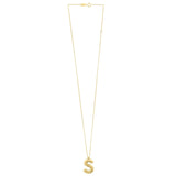 14K Yellow Gold Helium Initial S Pendant thumbnail 2
