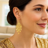14K Yellow Gold Polished Chandelier Earring thumbnail 4