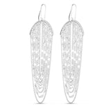 Sterling Silver Multi Strand Chain Drop Chandelier Earrings thumbnail 2