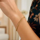 Silk Rope Chain Bracelet in 14k Yellow Gold  (3.00 mm) thumbnail 3