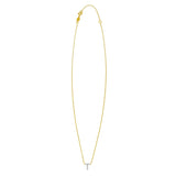 14K Yellow Gold Mini Diamond T Initial Pendant Necklace thumbnail 2