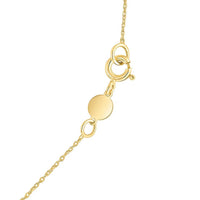 14K Yellow Gold Mini Diamond T Initial Pendant Necklace
