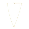 14K yellow gold evil eye necklace with round mother-of-pearl center