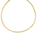 14K yellow gold and silver reversible omega chain necklace, 3.00 mm width
