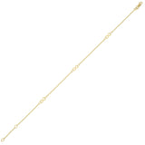 10K Yellow Gold Infinity Anklet thumbnail 1