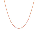 14k Rose Gold Round Wheat Chain (1.00 mm) thumbnail 2