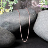 14k Rose Gold Round Wheat Chain (1.00 mm) thumbnail 4