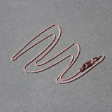 14k Rose Gold Round Wheat Chain (1.00 mm) thumbnail 5