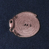 14k Rose Gold Round Wheat Chain (1.00 mm) thumbnail 6