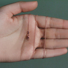 14k Rose Gold Round Wheat Chain (1.00 mm)