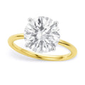 14K yellow gold ring with 1 round diamond solitaire stone