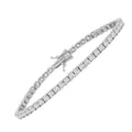 925 sterling silver tennis bracelet with round cubic zirconia stones