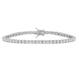 Sterling Silver Rhodium Plated CZ Tennis Bracelet (3.30 mm) thumbnail 2