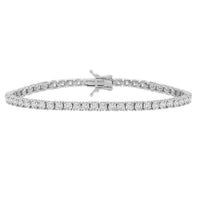 Sterling Silver Rhodium Plated CZ Tennis Bracelet (3.30 mm)