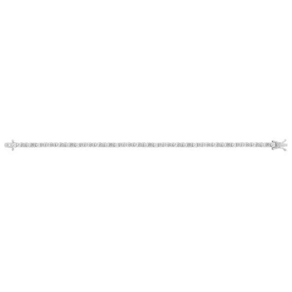 Sterling Silver Rhodium Plated CZ Tennis Bracelet (3.30 mm)