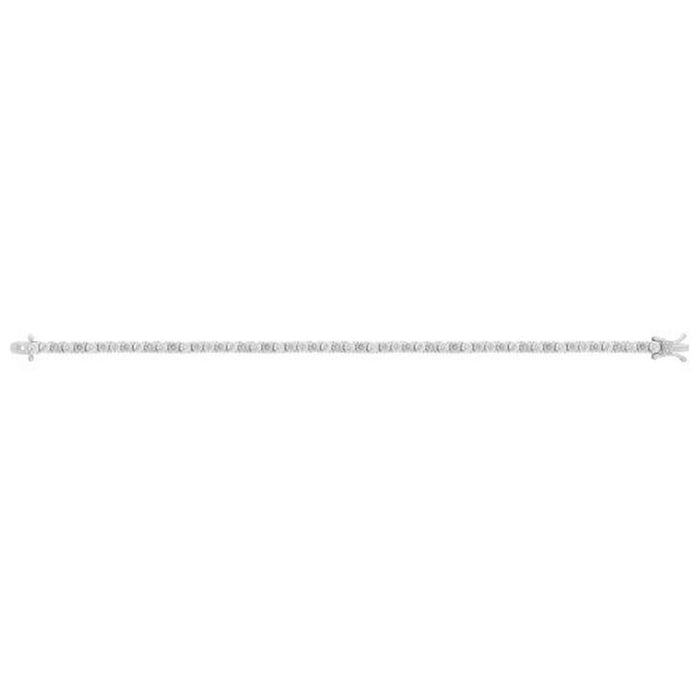 Sterling Silver Rhodium Plated CZ Tennis Bracelet (3.30 mm)