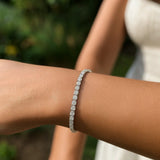 Sterling Silver Rhodium Plated CZ Tennis Bracelet (3.30 mm) thumbnail 5