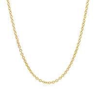 14k Yellow Gold Round Cable Link Chain (1.90 mm)