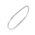 Sterling silver rhodium plated square slip-on bangle, 3.00 mm width