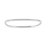 Sterling Silver Rhodium Plated Square Slip On Bangle (3.00 mm) thumbnail 2