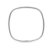 Sterling Silver Rhodium Plated Square Slip On Bangle (3.00 mm)