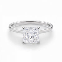 1.50Ct Princess Lab Grown IGI G/VS1 Diamond Ring in 10K White Gold