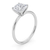2 Carat Cushion Lab Grown IGI G/VS1 Diamond Solitaire Ring in 14K White Gold thumbnail 2
