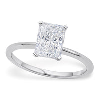 2 Carat Radiant Lab Grown IGI G/VS1 Diamond Solitaire Ring in 14K White Gold