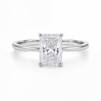 2 Carat Radiant Lab Grown IGI G/VS1 Diamond Solitaire Ring in 14K White Gold
