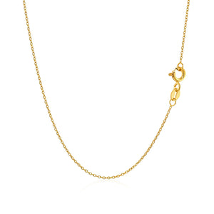 14k Yellow Gold Oval Cable Link Chain (0.97 mm)