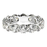 Round Cut Lab Grown Diamond Eternity Ring in 14k White Gold (6 cttw FG/VS2) thumbnail 2