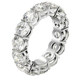 Round Cut Lab Grown Diamond Eternity Ring in 14k White Gold (6 cttw FG/VS2) thumbnail 4