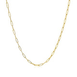 18K Yellow Gold Fine Paperclip Chain (1.50 mm) thumbnail 2