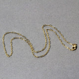 18K Yellow Gold Fine Paperclip Chain (1.50 mm) thumbnail 5