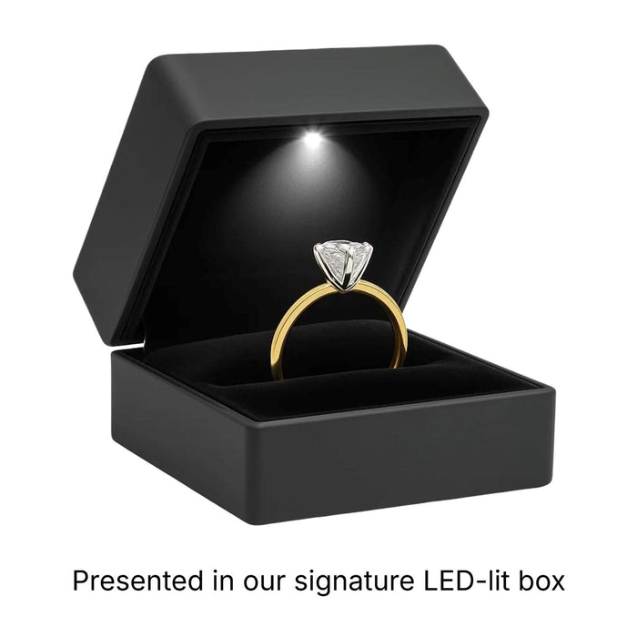 2 Carat Radiant Lab Grown IGI G/VS1 Diamond Solitaire Ring in 14K Yellow Gold