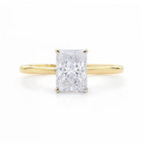 2 Carat Radiant Lab Grown IGI G/VS1 Diamond Solitaire Ring in 14K Yellow Gold thumbnail 3